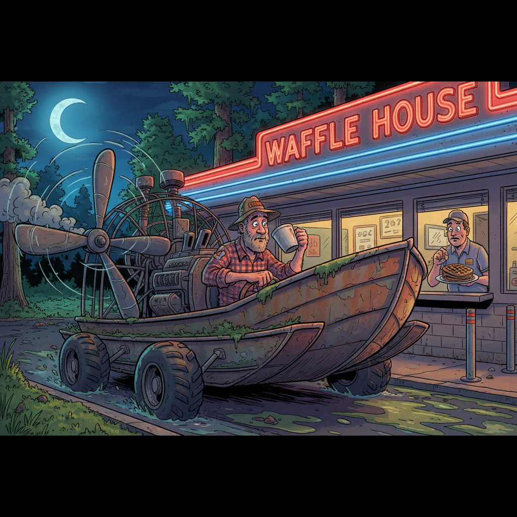 Florida Man Claims Sovereign Airboat Rights in Waffle House Drive-Thru Lane